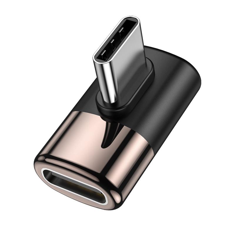 90度USB C直角アダプタUSB CオスからUSB Cメスまでの拡張器は、MacBook Pro、iMac、iPad Pro、タブレット、携帯電話、ニンテンドースイッチ、その他のC型デバイスのUSB Type C Thunderbolt拡張器に適