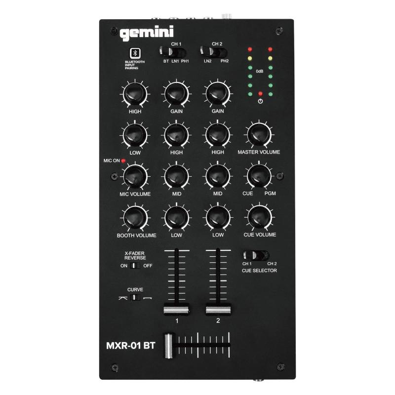 Gemini(ジェミナイ) GEMINIBluetooth 接続機能搭載 ゲイン & EQ付き 2ch DJミキサー -01BT