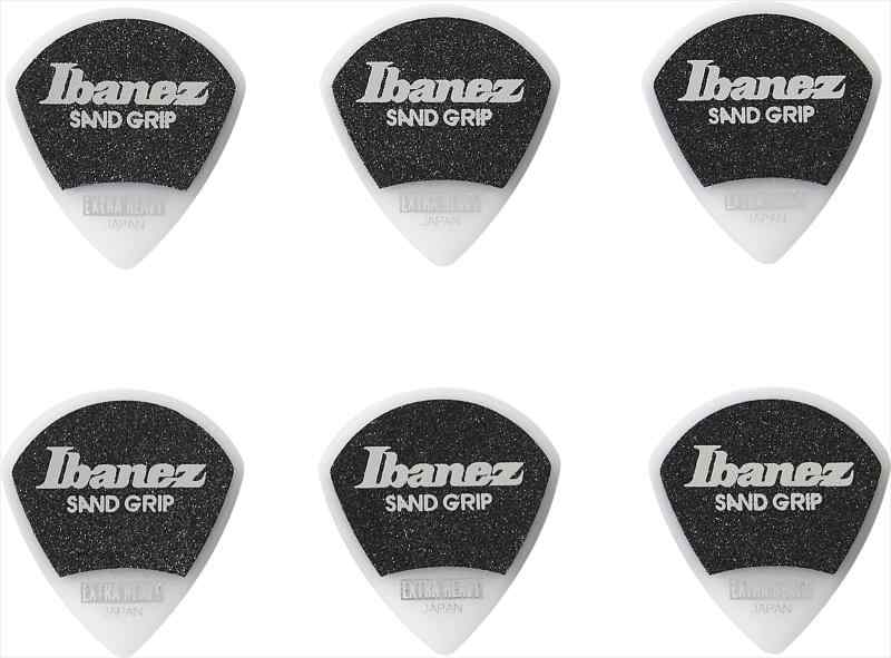 Ibanez 滑り止め素材を使用したピック Grip Wizard Series Sand Grip Pick EXTRA HEAVY 6枚パック ホワイト PPA18XSGWH滑り止め素材を使用したピック Grip Wizard Series Sand Grip Pick厚さ：EXTRA HEAVY(1.2mm)材質：ポリアセタールシェイプ：ティアドロップMADE IN JAPAN