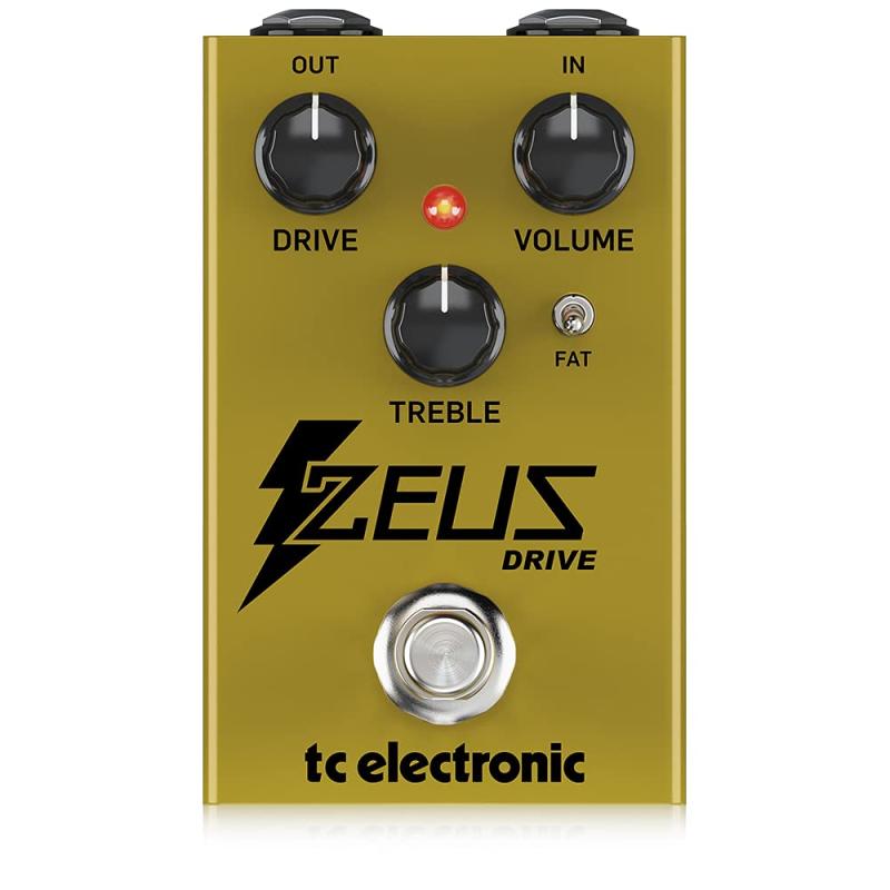 tc elect アナログオーバードライブぺダル コンパクトサイズ FATモード搭載 ゲルマニウムダイオード搭載 トゥルーバイパス/バッファードバイパス切り替え可能 ZEUS DRIVE