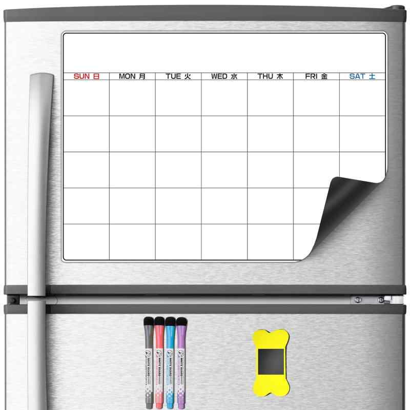 乐天商城 - ホワイトボード カレンダー マグネットシート 冷蔵庫に貼る 消しやすい 掲示板/スケジュール管理ボード/メモー用に対応 A3サイズ