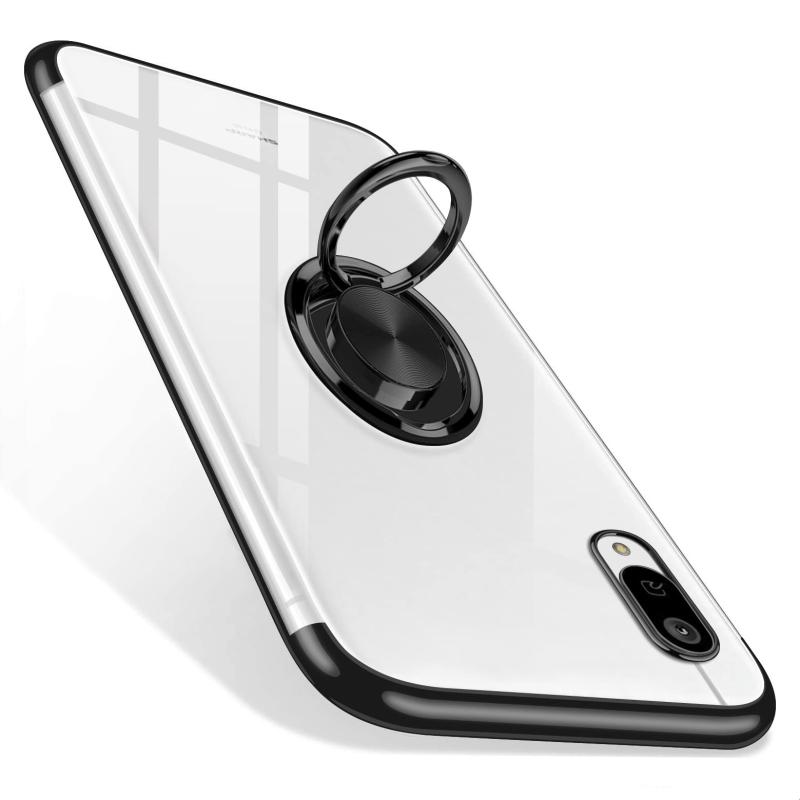 Rakuten - AQUOS sense3 ケース / sense3 basic ケース / sense3 Lite ケース リング クリア TPU 耐衝撃 SH-02M SHV45 SH-M12 SHV48 シリコン 薄型 スリム メッキ加工 傷つけ防止 スタンド機能