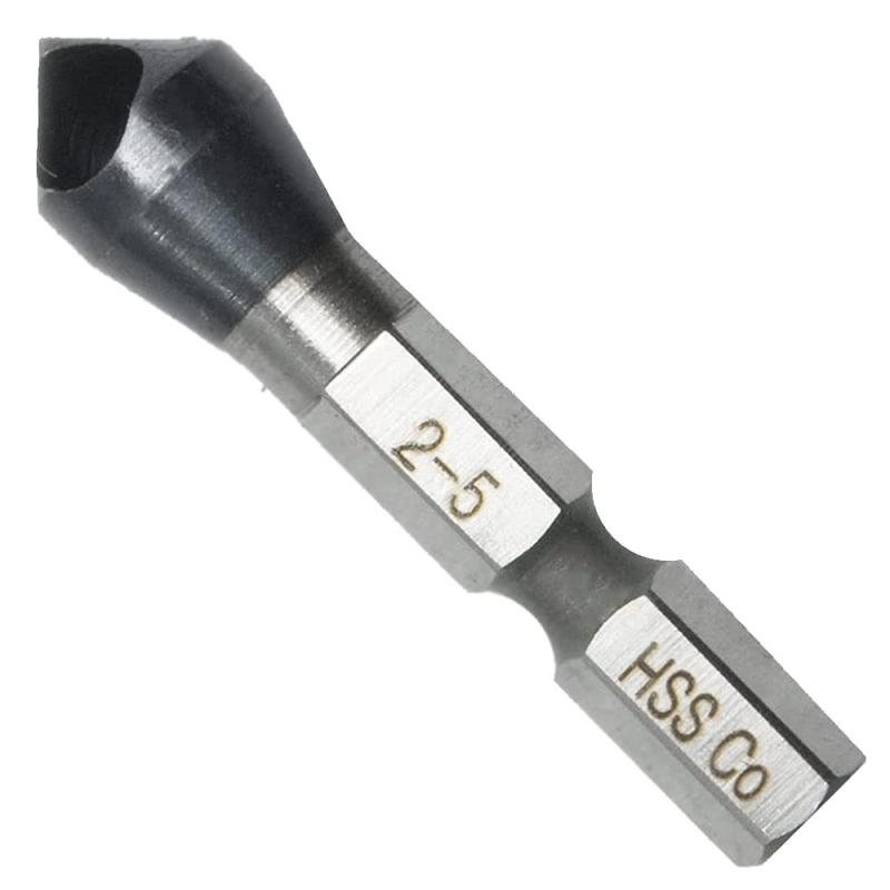 Rakuten - 面取りカッター ステンレス用 六角軸 六角軸 面取りドリル バリ 2-5mm バリ取り コバルトハイス鋼 H-Co M35 窒化チタンアルミコーティング 鉄工用 穴開き型