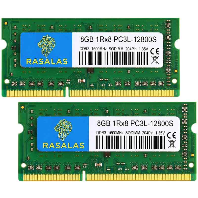 16GBノートPC用 メモリPC3L-12800S 8GB×2 枚 1Rx8 DDR3L 1600MHz MM CL11 204Pin Non-ECC 電圧1.35V RAM