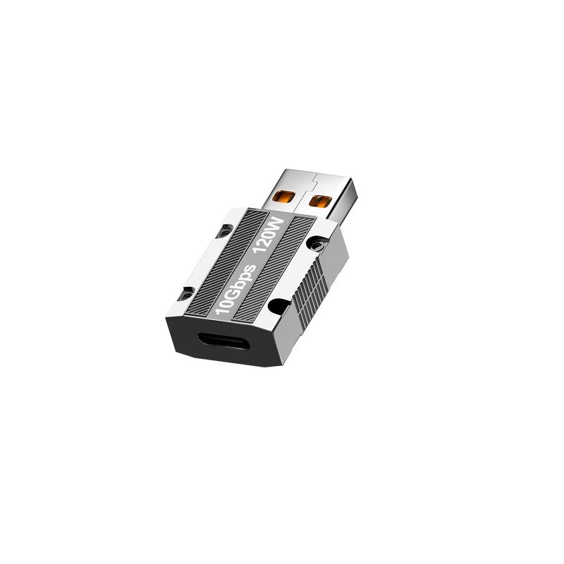 USB Type C（メス）to USB 3.1（オス）変換アダプタ USB3.1(Gen2)準拠 10Gbps 高速データ伝送 120W 高速充電 USB C to USB A 変換アダプタスマホ パソコンなどに対応