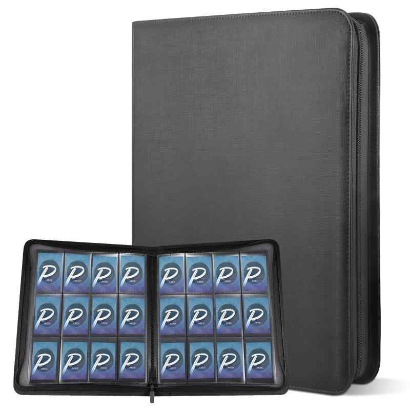 スターカードカードファイル12ポケット 480枚収納 PU皮套 カードシート と他のカードを集める スターカード コレクションファイル