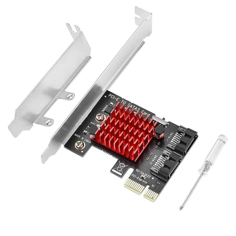 SATA 増設 ボード 6Gbps速度 PCI-E to SATA 3.0 2ポート 拡張カード PCI Express x1 X4 X8 X16用 大型/小型シャーシを使用でき Windows10/8/7/Vistaなど対応