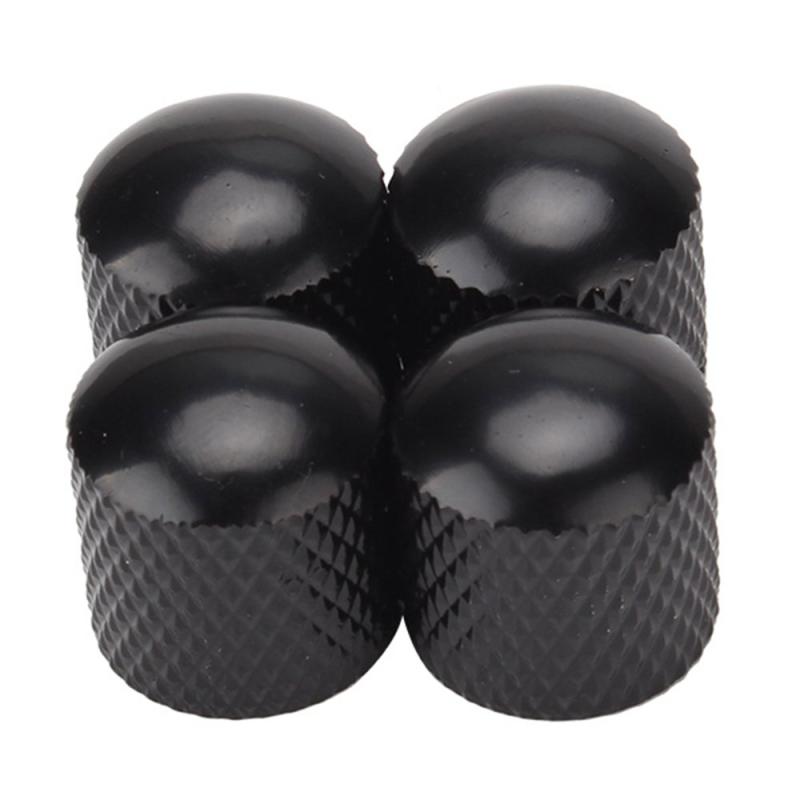 4pcs 黒メッキメタルエレクトリックベースドームトーンノブベースドームトーンノブ素材：黒メッキメタル
