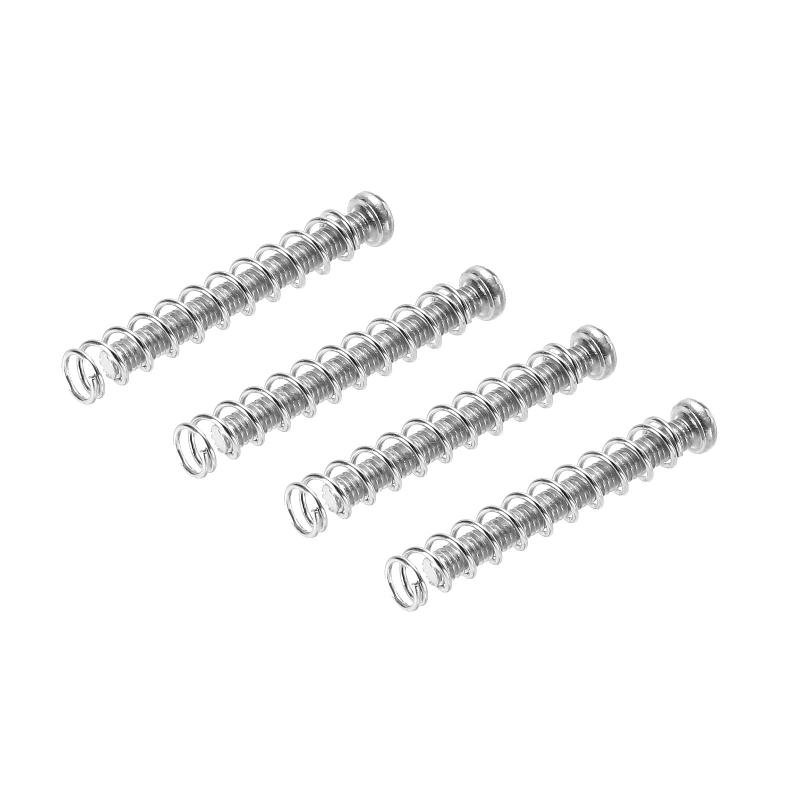 乐天商城 - ピックガード 取り付け用ネジ スプリング付き M3x30mm ネジ ダブルコイル ピックアップリング 取り付けネジ 電子用 シルバー 4個入り