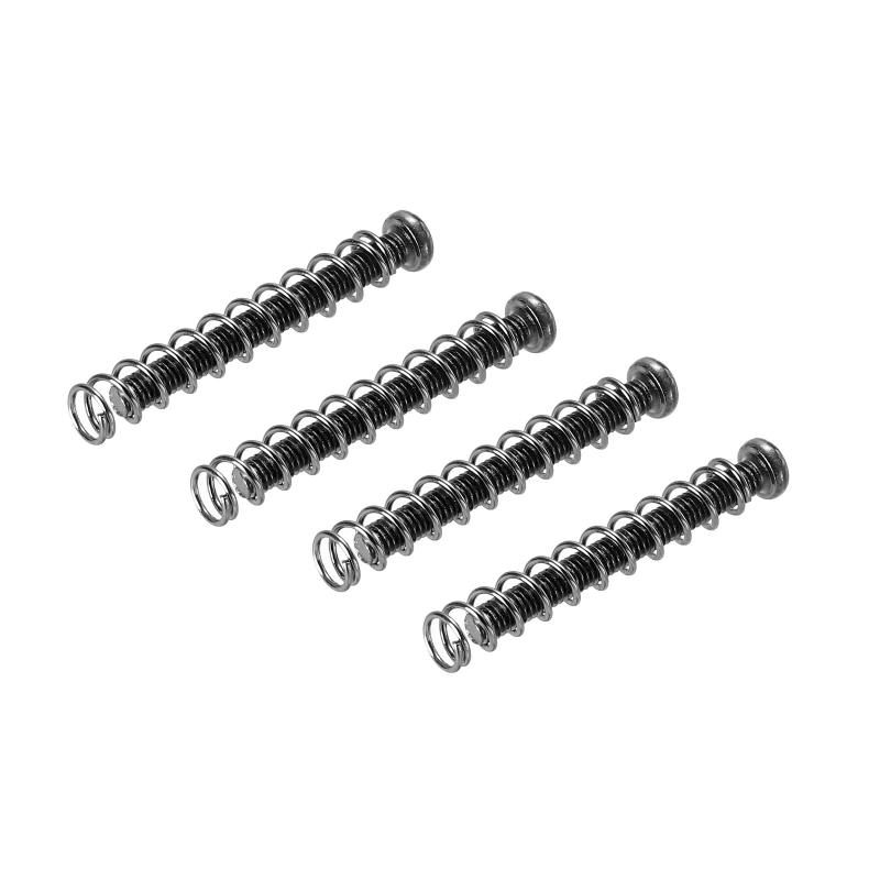 乐天商城 - ピックガード 取り付け用ネジ スプリング付き M3x30mm ネジ ダブルコイル ピックアップリング 取り付けネジ 電子用 ブラック 4個入り