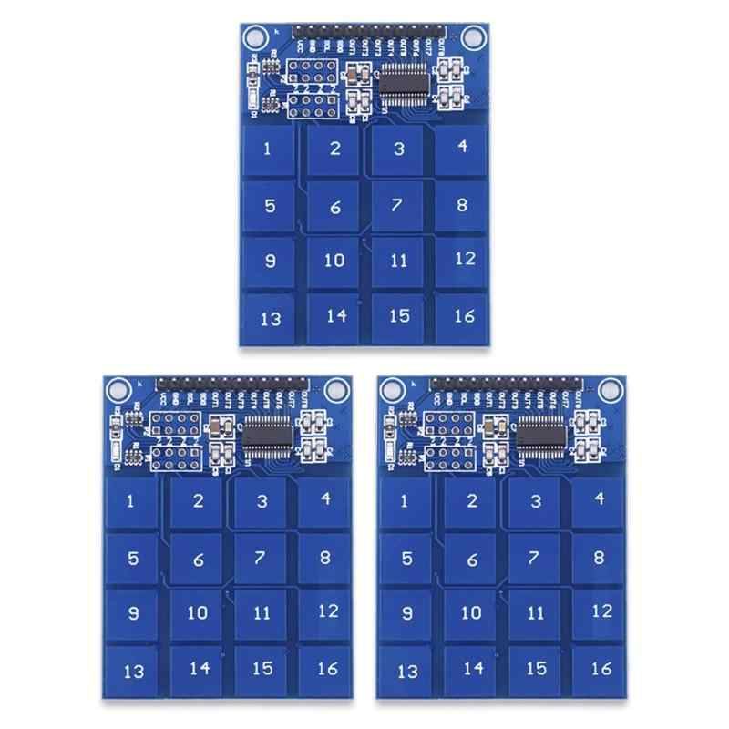 3個セット TTP229 16チャンネル 静電容量式 タッチスイッチ デジタル テンキー タッチセンサー モジュール Arduino用