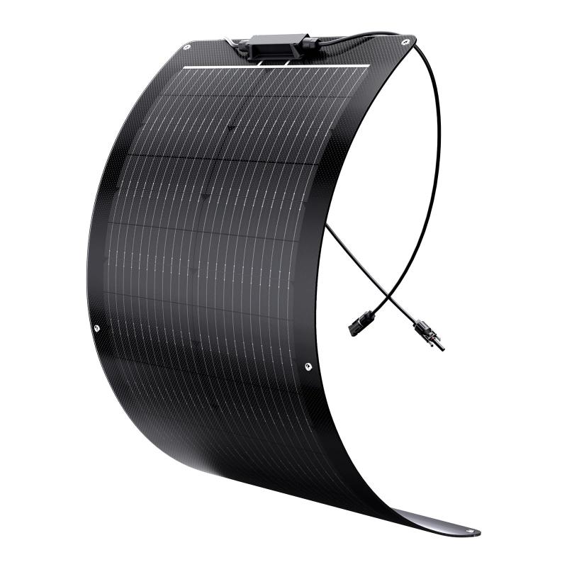 ZOUPW フレキシブルソーラーパネル 50W 100W PERC 11BB ソーラーパネル ステンレス結束バンドとカラビナ付属 太陽光発電 車・船舶・屋根対応