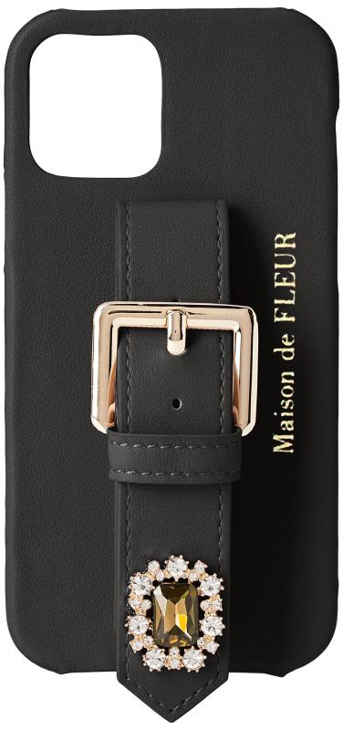 [メゾン ド フルール] ビジューベルトアイフォン12/12Proケース レディース 8A21FQJ0700 ブラック F