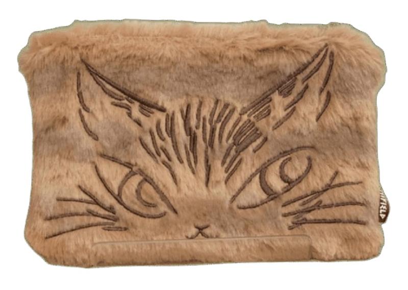 Rakuten - 内藤デザイン研究所(Naitou Design) 猫のダヤン ベビーダヤン モコモコフラットポーチ サイズ約高さ14.5cm×幅20cm