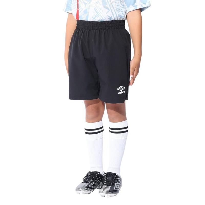 乐天商城 - [アンブロ] ジュニア キッズ プラクティスパンツ ハーフパンツ サッカー フットサル ゲームパンツ 吸汗速乾 ストレッチ 男女兼用 子供 シンプル ワンポイント
