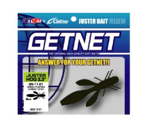 OWNER Worm Get Net GN-11 Juster Hog 3,3 дюйма — зелёная твёрдая приманка/семя №01