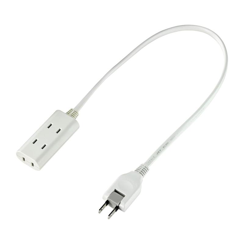 Accessories - エルパ(A) ちょっとコードタップ 旅行 コンセント 持ち運び 3個口 50cm 125V 15A スイングプラグ WB-CT305B(W)