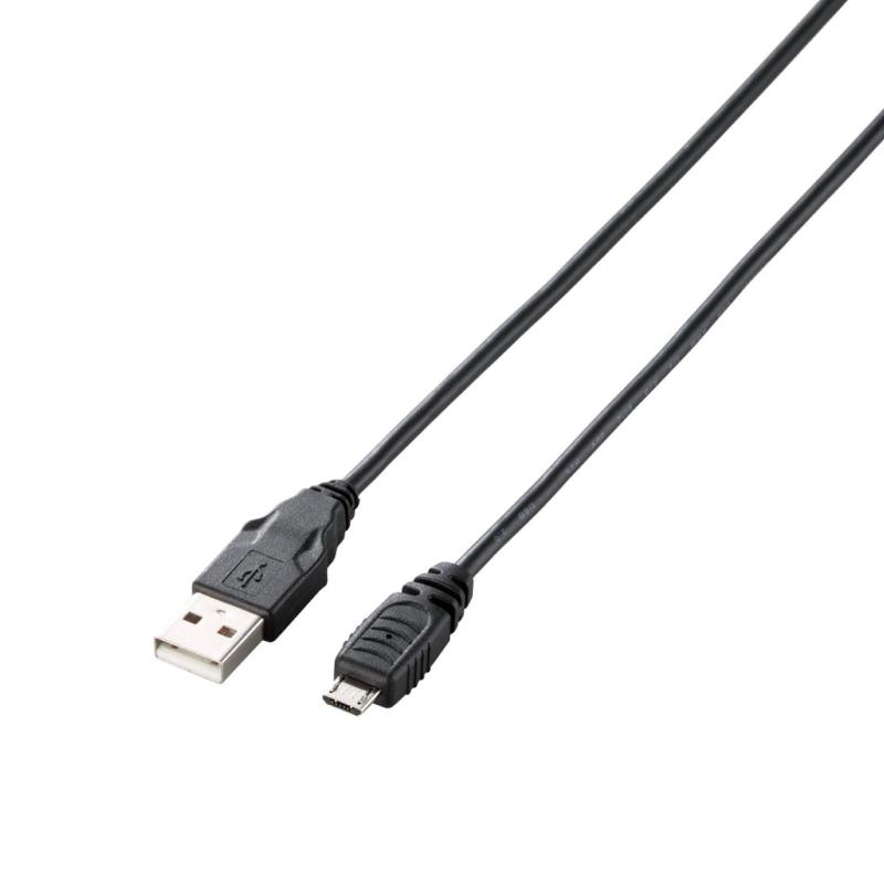 ~15 inches - ELECOM USB2.0ケーブル A-microBタイプ ノーマル ブラック U2C-AMBシリーズ