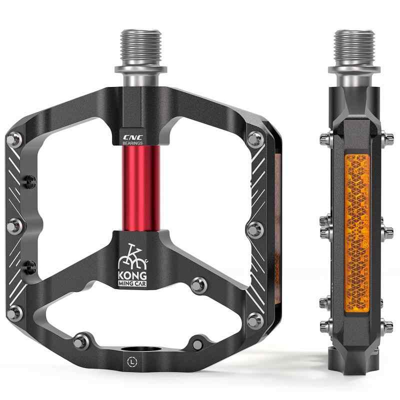 Other - 自転車 ペダル フラットペダル 高回転性能 シールドベアリング×3 リフレクター付き 滑り止め 幅広 ロードバイク クロスバイク mtb ママチャリ （KO-331）