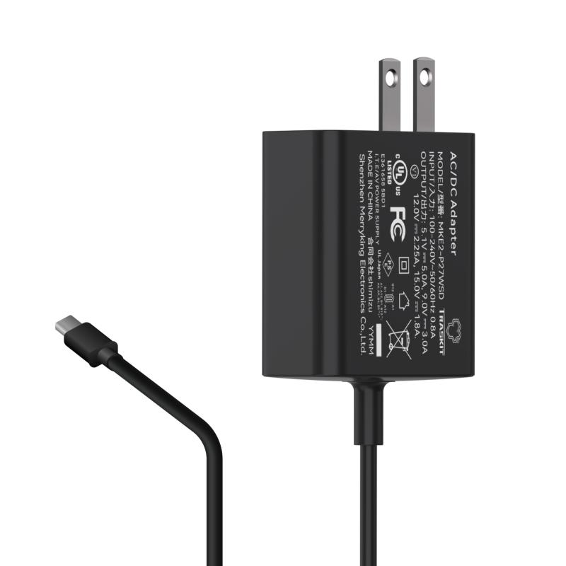 TRASKIT ラズパイ5 電源 PD 27W USB-C 5.1V/5A、PSE認証 、ケーブル長1.5M、ラズベリーパイ5 対応