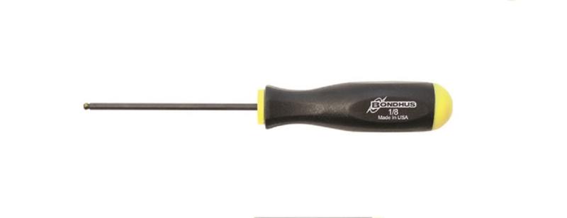 Rakuten - Made in USA アメリカ製 BONDHUS(ボンダス) 六角ドライバー プロホールド®(ネジつかみ機能付ドライバー) 1/8インチ [全長:170mm 軸長:82mm グリップ径:23mm] 黒染め加工 PBS1/8 No.74607
