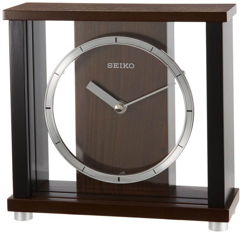 Mikimoto International - セイコークロック(Seiko Clock) セイコー クロック 置き時計 アナログ 木枠 濃茶 木地 BZ356B SEIKO