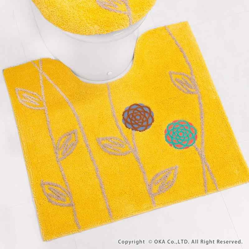 オカ トイレマット エトフ トォワ 約60×64cm イエロー1. レギュラーサイズ lino-select-10072026 LINO select楽天市場店 サンプル画像2