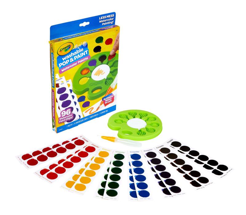 Rakuten - クレヨラ (Crayola) 水彩絵の具 チップ＆パレット 8色 水で簡単に落とせる 530505 正規品