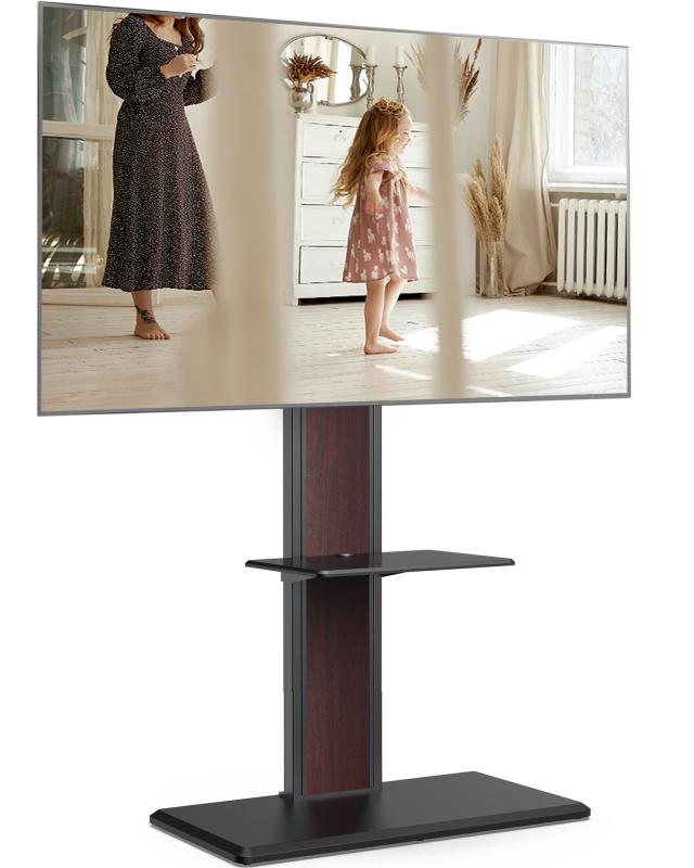 Rakuten - テレビスタンド 32-65インチテレビ対応 壁寄せ テレビ台 背面収納付 高さ角度調節可能 耐荷重40kg 中段棚付 裏表両用