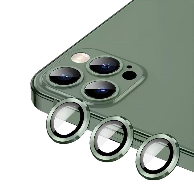 iPhone 13 Pro/iPhone 13 Pro Maxカメラフィルム アルミ合金＋9H硬度ガラス カメラカバー 0.25mm超薄 レンズ保護フィルム一体感 レンズ保護ケース 防爆裂 ・スクラッチ防止・露出オーバー防止・