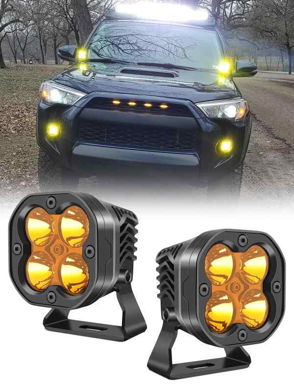 3インチ LED作業灯 40w ホワイト LEDフォグランプ 広角ビーム IP67防水等級 取り付け角度調整可能 集魚灯 前照灯 省エネルギー バックライト 各種作業車に対応 ジムニー ジープ SUV ATV UTV