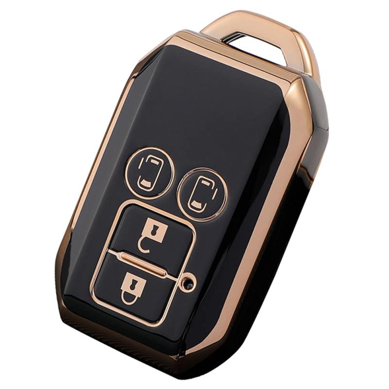 Rakuten - スズキ車用 ソフトTPU製 スマートキーカバー 4ボタン車リモートキーケース デリカD2 新型スペーシア/新型スペーシアカスタム 両側スライドドア 専用設計