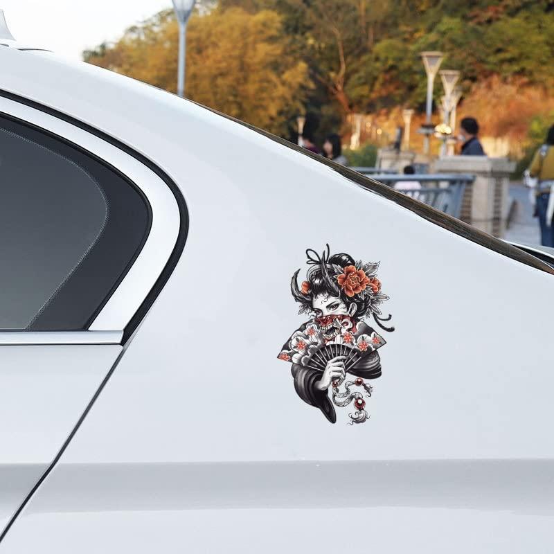 LINO select楽天市場店の日本の芸者 車のステッカー 防水 車のステッカー 傷のステッカー 警告車のステッカー パーソナライズされた 創造的な車のステッカー 漫画の車のステッカー 窓のデカール オートバイ｜アングル3