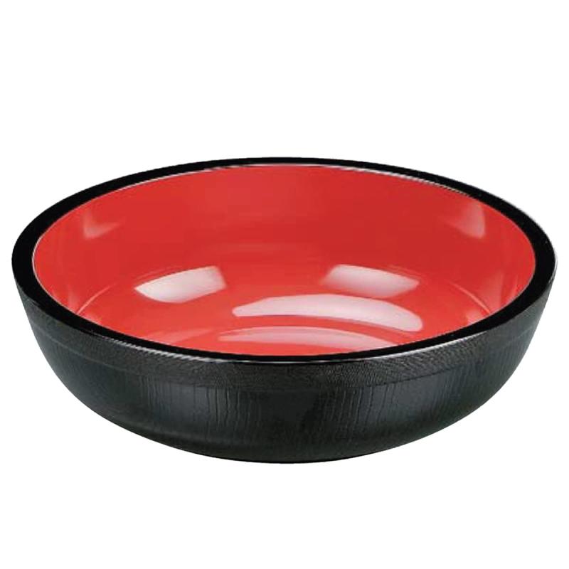 J-kitchens そば 器 こね鉢 外木目黒内朱 尺2 φ35.9×9.7cm 日本製