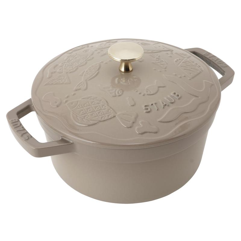 Rakuten - STAUB × minä perhonen staub ストウブ 「 ココット オーシャン リネン 真鍮ノブ仕様 」