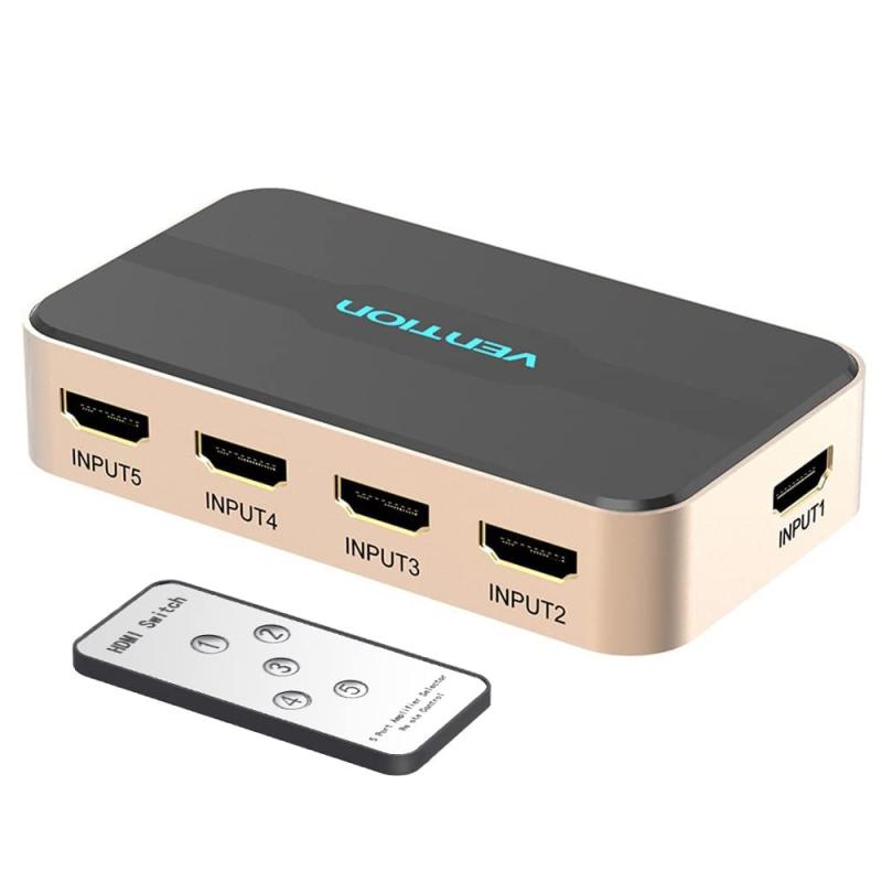 HDMI切り替え器 5入力1出力PS5/PS4/PS3/Nintendo Switch動作確認済み 4K@30Hz HDMIセレクター HDMI切替器 HDCP1.4 HDR 対応 リモコン付属 Xbox FireTV Stick対応セレクター機能豊富HDMI スイッチャーは 5 in 1 out を提供し、複数のデバイスを 1 台のディスプレイに接続できます。 4K*2K 3D HDビデオに対応し、高画質な映像を実現し、操作に便利なリモコンも付属しています。マルチスクリーンの柔軟性5つのHDMI信号をサポートする機能により、スイッチャーを使用すると、好みに応じてディスプレイデバイスを切り替えて選択できます。 複数の画面を接続する場合でも、異なるデバイス間で切り替える場合でも、このスイッチャーは多用途のソリューションを提供します。 4K*2K@30Hz や 1080P 3D@60Hz などのさまざまな解像度をサポートし、さまざまなディスプレイのニーズに対応します。低消費電力&amp;高性能スイッチャーはAlcor AG7110チップを採用しており、安定した信頼性の高い信号伝送を実現しながら効率的な電力使用をします。 最適化された設計により、干渉や中断が排除され、高いパフォーマンスが得られます。完璧なメモリー機能このHDMI切替器はメモリー機能を備えており、デバイスを再起動または再接続した後でも接続状態を保持します。 信号損失が発生したり、スイッチャーの電源を入れるたびに設定を再構成したりする必要は。幅広い互換性このスイッチャーは、Blu-Ray DVD プレーヤー、HDTV、ゲーム機 (Xbox、PlayStation など)、ストリーミング デバイス (Fire TV Stick、Roku、Apple TV)、ラップ、MacBook など、幅広いデバイスと互換性があります。 、Nintendo Switch、プロジェクター、モニター。 この広範な互換性により、互換性の問題を発生させることなく、スイッチャーを既存のセットアップに簡単に統合できます。