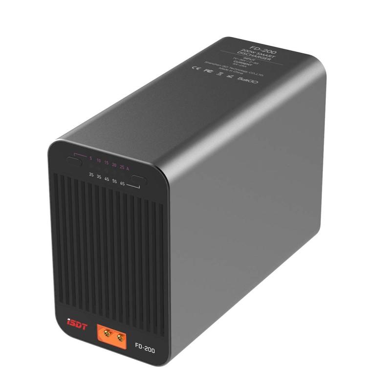 FD-200 Lipoバッテリー放電器 Lipo バッテリーディスチャージャー 200W 25A ワイヤレスAPPスマートコントロール 2-8S RCスマート放電- 最大200Wの放電容量で2-8s7-35v放電をサポート。XT60ポート- 最も一般的に使用されるコネクタの1つであるXT60を放電ポートとして使用します。ほとんどのRCユーザー用にアダプタを作成する必要は。高冷却効率]- アルミ合金製シェル＋高速ボールベアリングファン。純アルミニウム製の受動的な冷却モジュールと熱源は密接にフィットし、熱効率を大幅に向上させ、アルミ合金製のシェルは繊細で安全、耐久性に優れているだけでなく、全体的な冷却効率を向上させます。Bluetoothワイヤレス接続]- 携帯のBluetoothコントロール、APPディスプレイ。携帯電話用に最適化されたタッチスクリーンのUI、より明確なデータ表示、より便利な操作。BattGOイノベーティブ- スマート相互接続。革新的なBattGOと完全に互換性があります。バッテリー情報を自動的に識別し、安全な動作パラメーターを自動的に照合します。スマートフィックス電流制御チップ、放電電流は5〜25Aの範囲で変化し、放電終了後に自動的に遮断され、バッテリーの保護が強化されます。