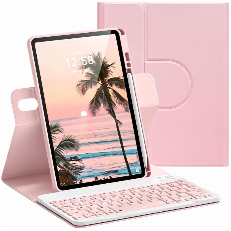 乐天商城 - 縦置き iPad キーボード ケース マグネット式 着脱式 iPad ケース 分離式 キーボード付き 透明 クリア ペン収納 保護ケース 取り外し可能なマグネットカバー スタンド機能