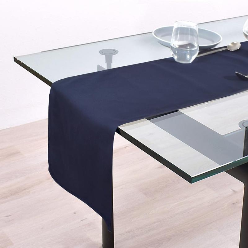 Rakuten - スタイルデコール(STYLE Decor) テーブルランナー リバーシブル 綿100％ 30cm×180cm テーブルセンター 無地オックス・ロイヤルネイビー W2604520