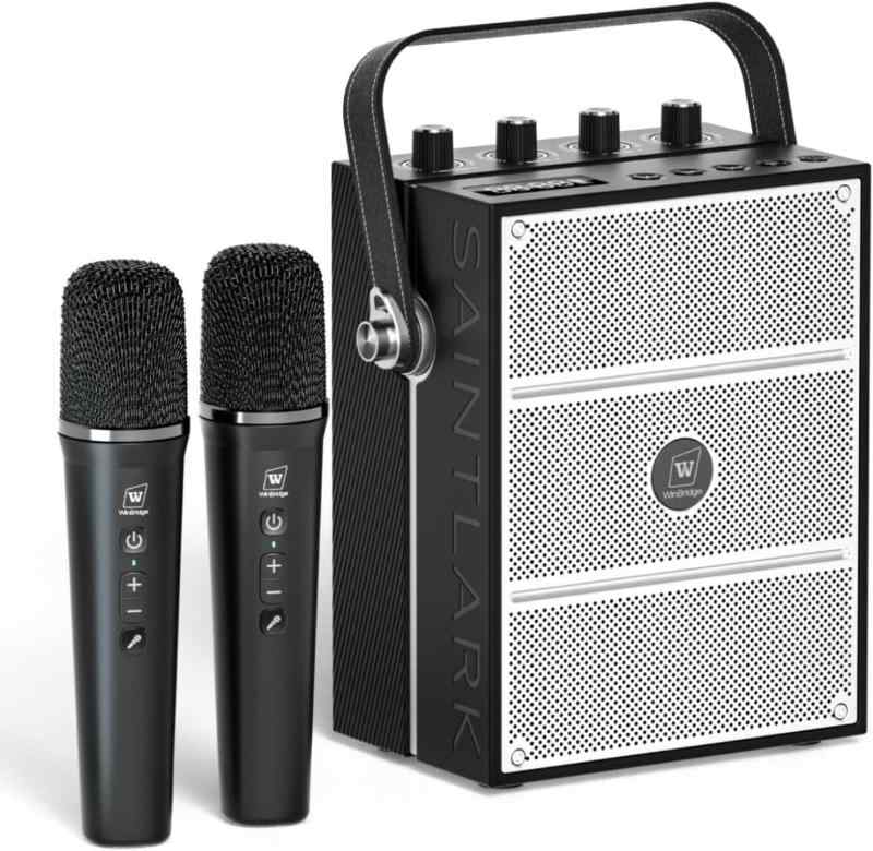 拡声器 ポータブルスピーカー ハンドマイク 2人同時使用 大音量 ハンズフリー拡声器 PAシステム