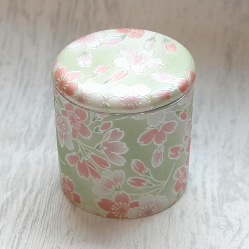 Urn - ミニ骨壷2寸 桜ころも シリコンパッキン付分骨用骨壷