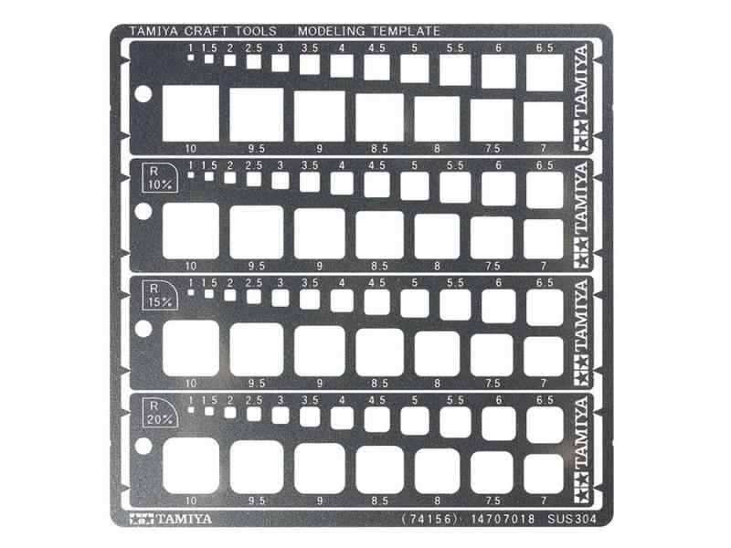 タミヤ(TAMIYA) クラフトツールシリーズ No.156 モデリングテンプレート (正方形 1-10mm) プラモデル用工具 74156