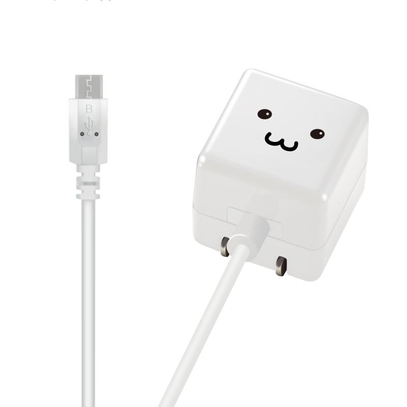 LINO select楽天市場店のエレコム スマホ用AC充電器/CUBE/1A/microB/1.5m/ブラック｜アングル2