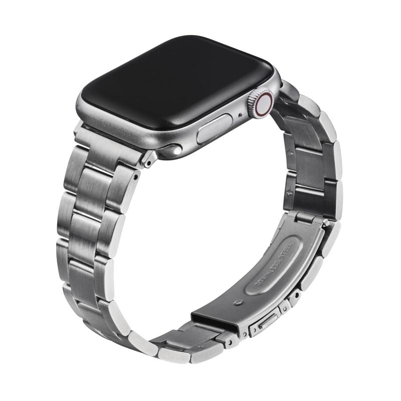 [Knot THE STRAP] ステンレススチールリンクブレスレット Dバックル 互換性 アップルウォッチ用 バンド ステンレス 38mm/40mm/41mm/42mm/44mm/45mm/46mm/49mm Series 11 10 9 8 7 6 5 4 3 2 1/SE 3 2 1/Ultra 3 2 1✅ColorSilver✅対応機種Apple Watch Series 11 10 9 8 7 6 5 4 3 2 1/SE 3 2 1/Ultra 3 2 1✅適合サイズ38mm/40mm/41mm/42mm/44mm/45mm/46mm/49mm✅デザイン1コマ1コマ丁寧に磨きをかけ、表面と側面にサテン仕上げを施した高級感溢れるメタルストラップ。工具なしでサイズ調整ができるイージーアジャスト機能と、簡単に着脱可能なDバックルを搭載し、快適さと洗練されたデザインを両立しました。
