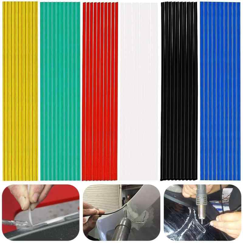 プラスチック溶接棒 カラー溶接棒 6色 60本セット 自動車バンパー補修 PP/PVC/ABS 溶接棒 長さ約25cm 溶接が容易 簡単な操作 PVCホース溶接 修理工具用 DIY作業工具 プラスチック修理溶接 プラス