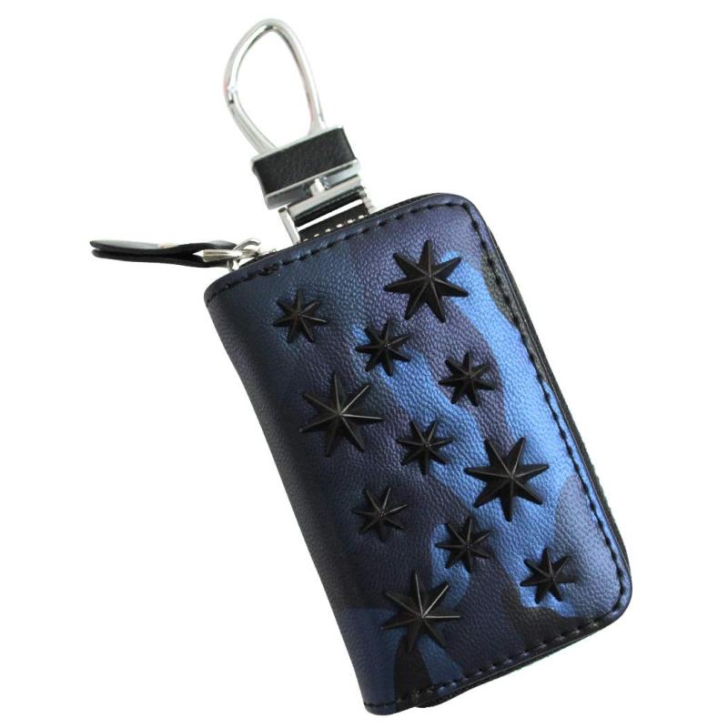 /オーサム スマートキーケース スタースタッズシリーズ 迷彩ブルー×マットブラック ASK-STM10