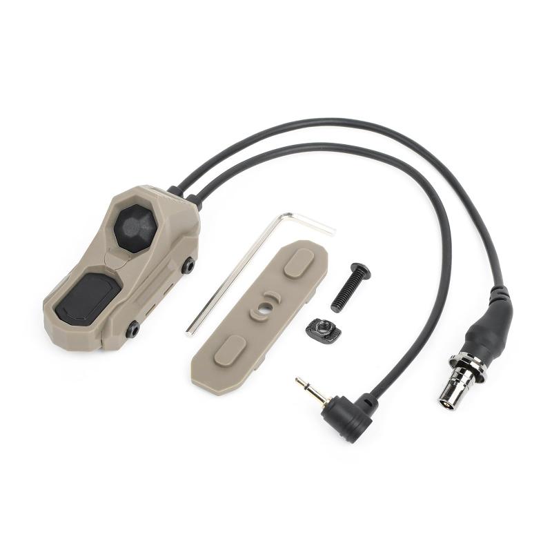 PEQとSFライトを同時に操作 AXON タイプ デュアル ボタン リモートスイッチ 20mmレール/KeyMod/M-Lok対応