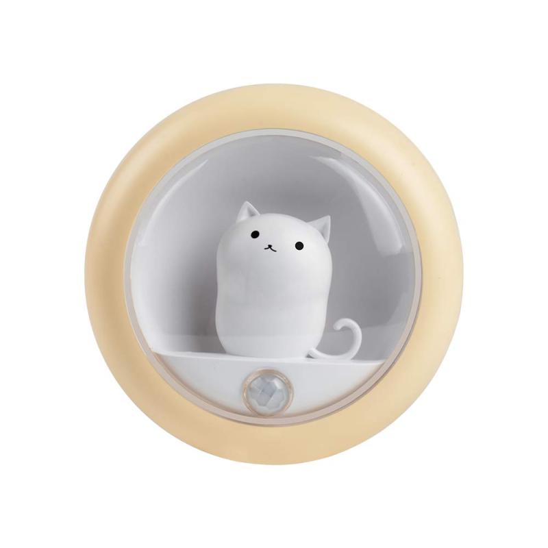 人感センサーライト LED USB充電式 小型 かわいい 猫型