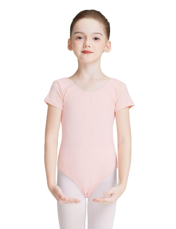 Rakuten - 子供バレエレオタード半袖女の子/ジュニア用バレエレオタード、体操子供ダンスレオタード身長110-160CM