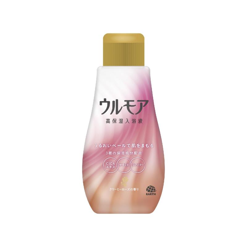 ウルモア 高保湿入浴液 クリーミーローズ [600ml・乳白色] 液体 入浴剤 3種の保湿成分配合 (CICAエキス・セラミド・シアバター)